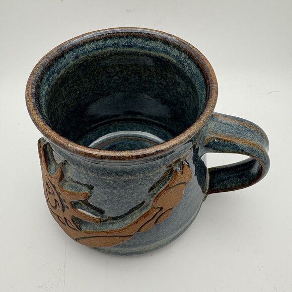 Evelyn LaMers Glazed Mug Pro Choice Liberty Studio Pottery Yellow Springs Ohio - Picture 5 of 7